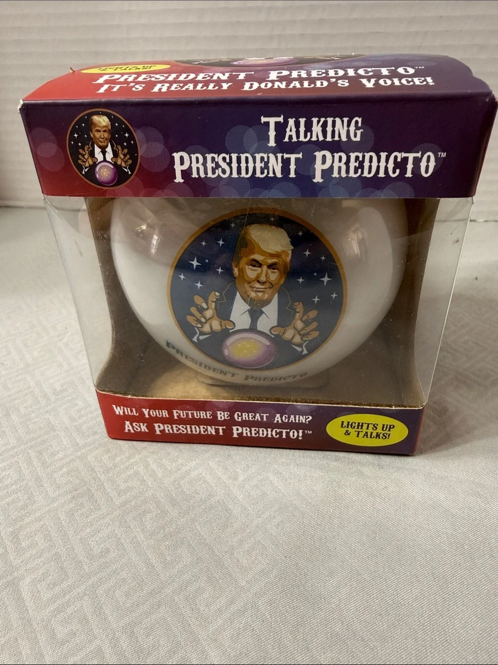 Talking President Predicto Fortune Teller Multicolor Light- Up Sounds Party Ball